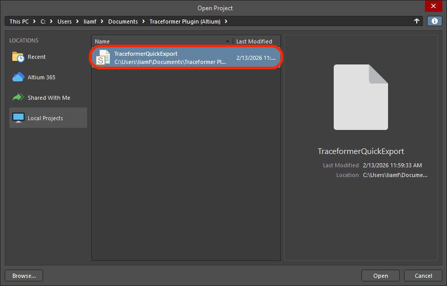 Navigate to the unzipped contents, open the script
