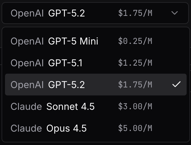 Multi-provider AI support - choose between OpenAI GPT-5.2 and Anthropic Claude models for schematic analysis